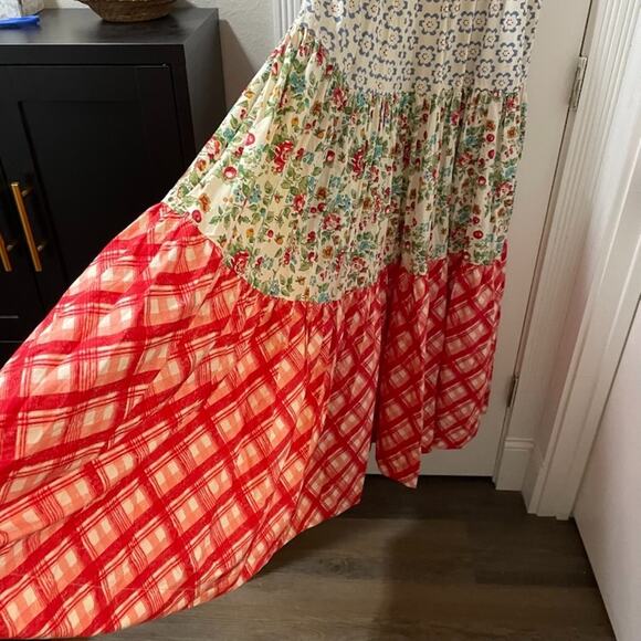 Free People Bluebell Maxi - Cherry Combo - XL Boho Cottageore Prairie Feminine - Picture 5 of 9